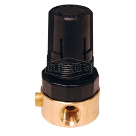 Dixon Watts by  Miniature Relieving Regulator, 1/4 in, 10 SCFM Flow Rate, 2 to 125 psig Pressure R364-02C